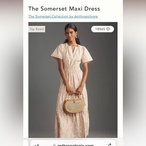 Somerset Maxi Dress (Anthro) - coral/reef design